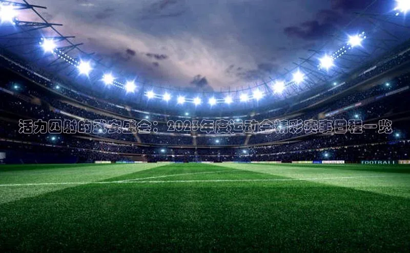 活力四射的武安盛会：2023年度运动会精彩赛事日程一览